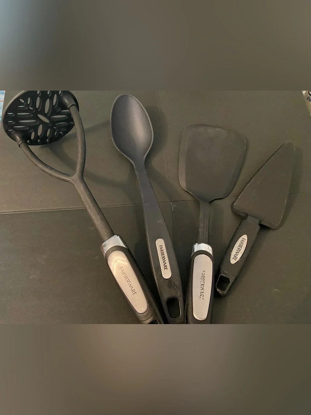 Faberware Black Utensil Lot Of 4